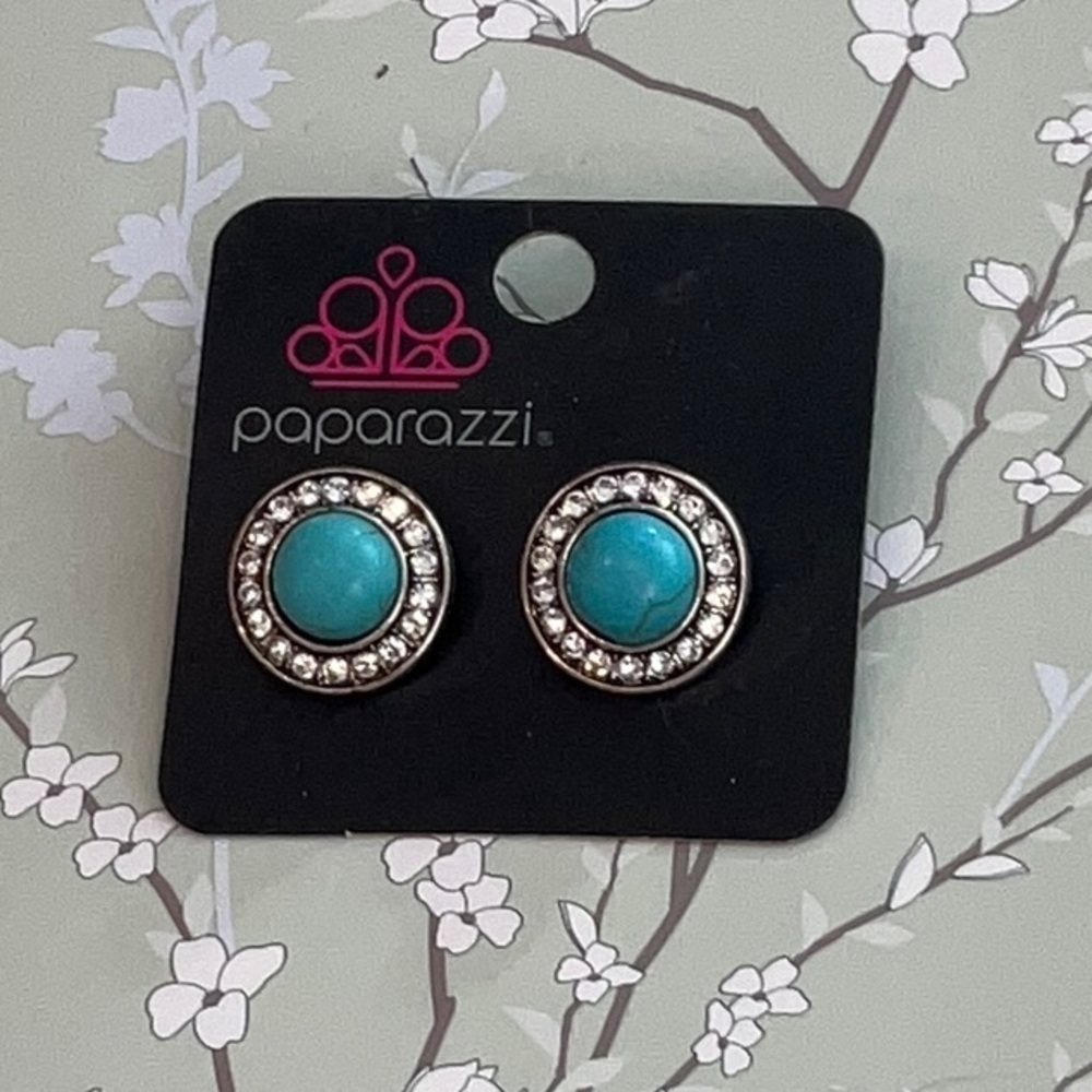 ❄️ Paparazzi | Blue and Silver Elegant Earrings Turquoise Beach Southwestern